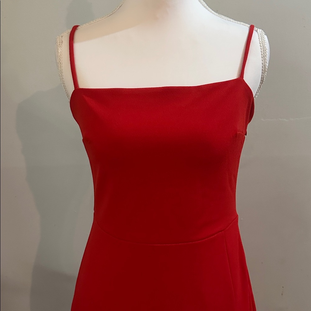 Express Red Spaghetti Strap Slip Dress Cocktail - Picture 4 of 4